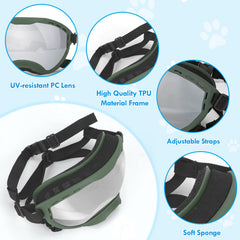 Flantor dog goggles soft frame design offers gentle comfort on long hikes