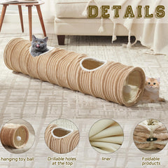 Flashing Fire cat tunnel diameter 11.8 inches supports larger small pets.
