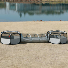 Flashing Fire foldable pet enclosure with carry bag for portable adventures