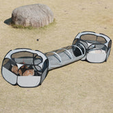 Flashing Fire outdoor cat enclosure fully set up for spacious playtime