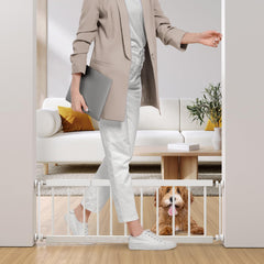 Fldofaves dog gate step-over doorway keeps small pets contained while you pass