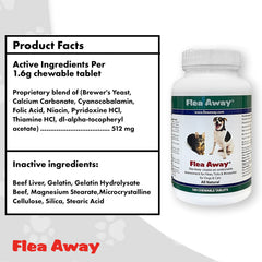 Cat enjoying a Flea Away chew, palatable daily treat.
