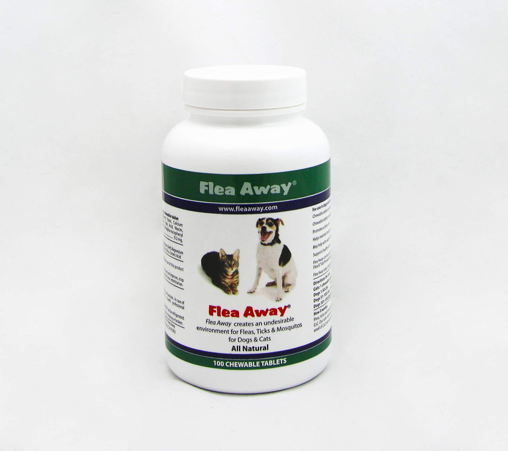 Flea Away liver-flavored chew for dogs and cats deters fleas with a safe scent