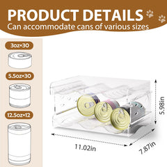 Flenpptly Cat Can Organizer transparent panel highlights clear contents