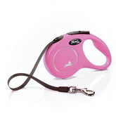 FLEXI New Classic pink leash with tangle-free design for easy walks
