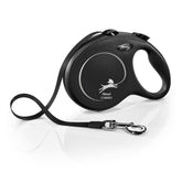 Flexi New Classic Tape Leash 26ft in black for confident long walks.