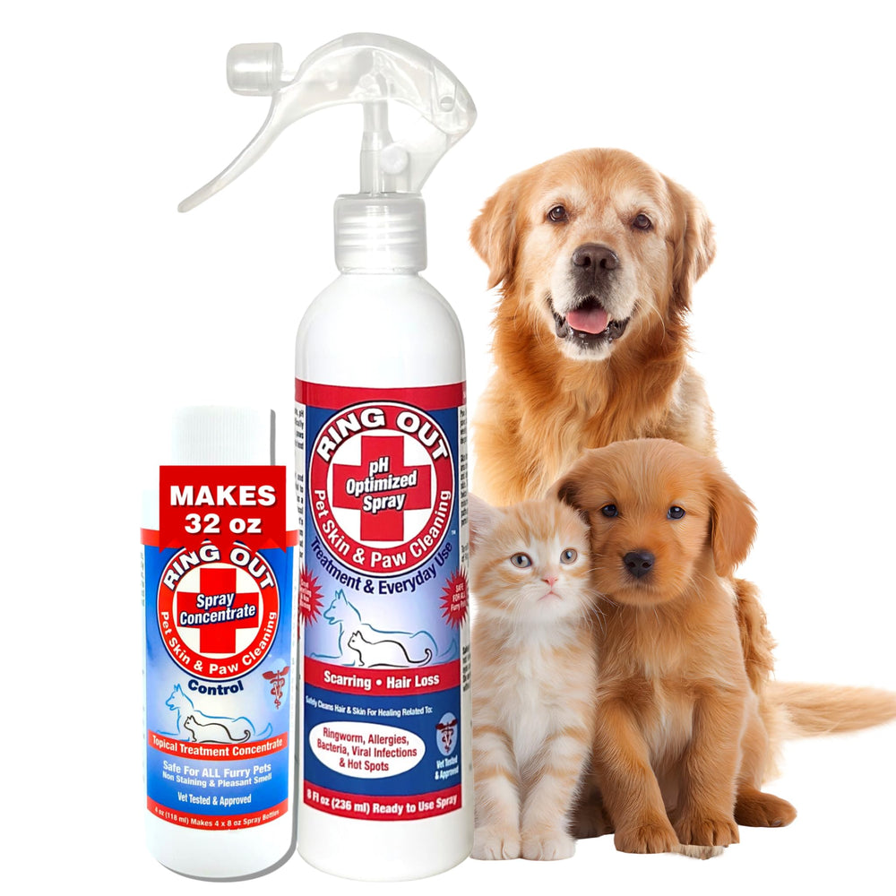 FlexTran Ring Out for Pets bottle front for at-home skin care