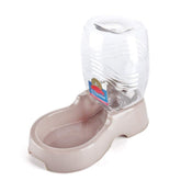 Flexzion automatic gravity waterer beige overview showing spill-free hydration