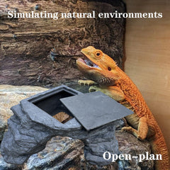 Flitsvuur X-Large reptile hide cave with natural slate interior.