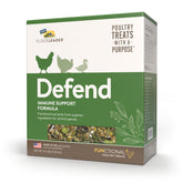 FLOCKLEADER Defend pellet closeup highlighting immune-support nutrients.