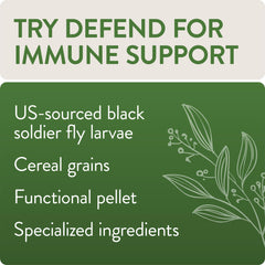 USA-grown black soldier fly larvae used in Defend.