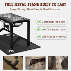 Flodomix 11.8-inch height promotes comfortable dining for dogs with mobility needs