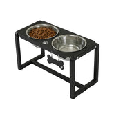 Flodomix metal elevated dog bowls stand offers sturdy raised feeding setup for comfort.