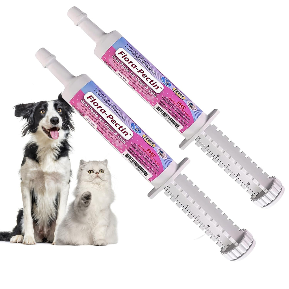 FLORA-PECTIN chicken-flavored paste packaging supports easy dosing for pets.
