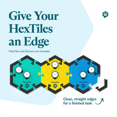 FluentPet edge pieces shield talking buttons, reducing grime between cleanings.