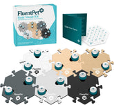FluentPet Speak Up Kit buttons ready for use, enabling quick pet communication.