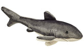 Fluff & Tuff Mac the Shark 18in front view for interactive tug and fetch play.