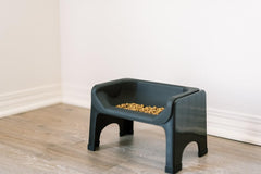 Fluff Trough elevated dog bowl stand with non-slip feet keeps bowls steady.