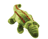 Fluff & Tuff Georgia Gator front view, durable plush toy for big dogs.