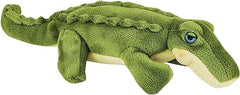 Close-up of Savannah Baby Gator with embroidered eyes for safe, supervised plush play
