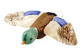 Fluff & Tuff Wally Mallard dog toy, front view, ideal for fetch and toss