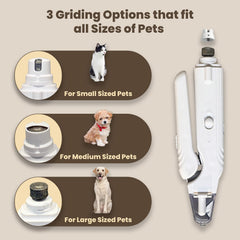 FluffyCare LED illumination aids safe trimming, even on dark nails.