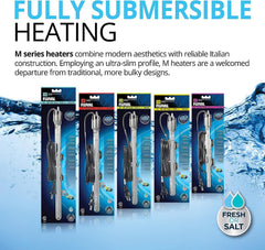 Fluval M 200W submersible heater delivers precise temperature control.