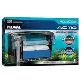 Fluval AC110 filter assembly shows a ready-to-install filtration system for reliable aquarium filtration.