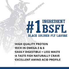 Fluval Bug Bites BSFL larvae ingredient emphasizes sustainable protein