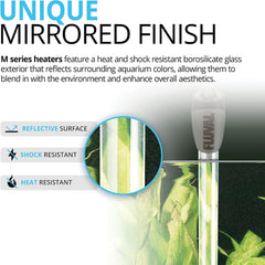 Fluval M's compact design fits discreetly in any aquarium.