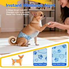 Flying Paws diaper with absorbent core keeps moisture contained for comfort