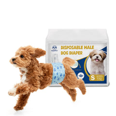 Flying Paws male dog diaper with wetness indicator showing color change for monitoring