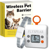 FLYSPEAR wireless barrier collar-hook shows portable boundary for cats