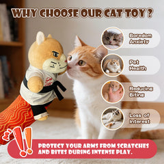 Fmnung karate kitty puppet movable head for lifelike prey movements.