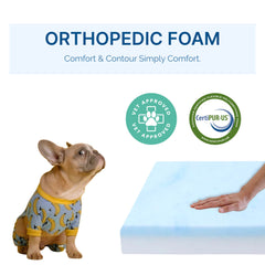 Foam Global dog bed pad with dual-layer design for support
