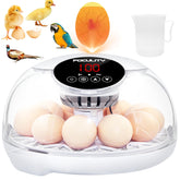 FOCULITY egg incubator with 360-degree cover for easy top candling and observation.