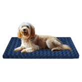 Fogkiss dog bed mat in crate for all-season comfort.