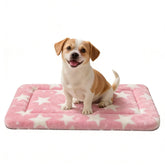 Fogkiss dog bed mat pink stars 24x18 offers cozy warmth for small dogs.