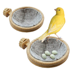 FOIBURELY bird nest assembly showing dual nests and plastic frames for easy cage setup
