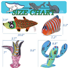 FONBALLOON PARTY cuttlefish dog toy with squeaker for active play