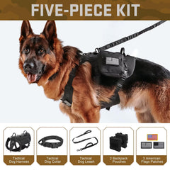 Forestpaw tactical harness large dog chest measure guide demonstrates sizing for comfortable fit.