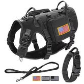 Forestpaw tactical harness large dog front view shows front D-ring control for safer walking.
