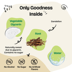 Label on Forever Puppy Dandelion Root Drops showing dandelion ingredients