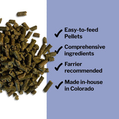 Formula 707 contains D-Biotin and amino acids to support hoof quality and growth.