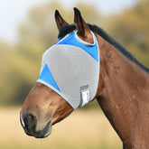 For nΓ½k horse fly mask without ears providing clear visibility and fly protection in turnout.