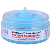 Forticept Blue Butter Gel on dog's hot spot, soothing irritation