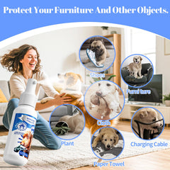 Fortrek No Chew Spray applied to furniture to deter chewing