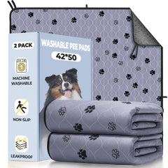 Fostanfly 2-pack dog pads 42x50 inches for reliable floor protection.