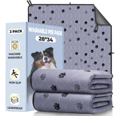 Fostanfly washable pee pads for dogs, 28x34, two-pack, perfect for home potty training.