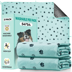 Fostanfly washable pee pad for dogs, 54x54 flat layout, ideal for home potty training.